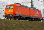 Lok 145 096 abgestellt auf dem Bahnhof Rügendamm.