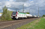 159 228 der LEG schleppte am 16.04.24 einen Kesselwagenzug durch Landsberg Richtung Halle(S).