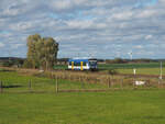 RS1 (VT 013) der Niederbarnimer Eisenbahn (NEB) auf der RB36, hier bei Bornow (km 13,2).