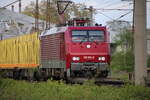 PRESS 189 800 fuhr am 21.4.24 mit einem leeren Holzzug durch Naumburg (Saale).