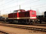 202 483-4 der Rail Technology & Logistics GmbH wartete am 31.3.2009 in Brandenburg auf ihre nchste Leistung