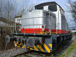 Die Diesellokomotive MG 530 C WLH 45  Silberpfeil  war Anfang März 2019 in Hattingen zu sehen.