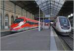 Zurück zur Gegenwart; in Lyon Perrache konnte ich neben dem inOui TGV Duplex Rame 263 den formschönen FS Trenitalia ETR 400 031 fotografieren.