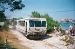 Schmalspurbahn auf der Insel Korsika - Calvi-Bastia
Mai 1999  (Tochterunternehmen der SNCF) Blick auf Calvi
