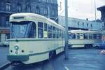 St.Etienne Trams Endschleife / boucle de retournement Depot Bellevue 03-04-1975