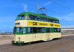 Wunderschönes, doppelstöckiges Tram der Heritage-Tramlinie in der Station North Pier.