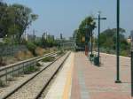 Bahnhof Akko, Nord-Israel, die Ausfahrt in Richtung Norden.