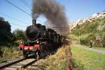 27 october 2019, locomotive 640.003 departs from Marino Laziale station with a special steam train Roma-Castelgandolfo