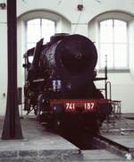 6 may 1984, 741.137 sits at Pietrarsa Museum.