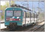 Im Regionalzug von Milano nach Lecce 3.Tag (07.04.2011)  Ale 582 058 fhrt in Sulmona ein.
