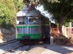 Triebwagen BR ADm verlt am 22.10.2005 die Endstation Cagliari  nach Mandas, nur in der Sommersaison fahren sie auch nach Sorgono und Arbatax, dieses Jahr bis 11.