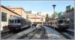 Im Regionalzug von Milano nach Lecce 2.Tag (06.04.2011)  ALn 776 017 und 776 071 der Ferrovie Centrale Umbra in Perugia S.Anna.