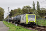 ITL 185 550-1 in Diensten von Captrain auf der Hamm-Osterfelder Strecke am BÜ km 66,7 Kerstheiderstr. 11.4.2024