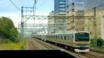 Serie 231 für weite Distanzen um Tokyo herum (Serie 231-1000): Diese Züge haben nicht nur Wagen mit Längssitzen wie üblich im S-Bahnverkehr, sondern auch Wagen mit Sitzgruppen und