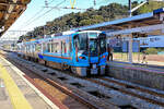 Die IR Ishikawa Privatbahn: Am 16.März 2024 wurde die Hochgeschwindigkeitsbahn Shinkansen um weitere 125 km von Kanazawa bis Tsuruga verlängert; jetzt fehlt nur noch ein relativ kurzes
