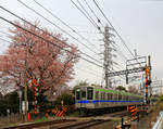 Ein S-Bahnzug des Tôbu-Konzerns, Serie 10000 (Baujahre 1983-1996) in Nanasato, nördlich von Tokyo, 30.März 2019.