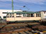 Die ältesten Strassenbahnwagen von Hiroshima - deutsche Wagen: Nr.238 aus Hannover (Baujahr 1950, 1988 nach Hiroshima) an der Endstation Eba, 5.Dezember 2010.