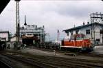 DE10 1571 holt am 20.September 1984 in Hakodate (Nordinsel Hokkaido) einen Güterzug aus dem Fährschiff.