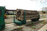 Der Erhaltene Güterwagen die auf einer Holztransportbahn mit 762 mm spur.(Es ist nicht bekannt, auf welcher Holztransportbahn sie eingesetzt wurden), im 27.03.2023, Nakagawa Seiryū