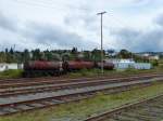 Einige nicht mehr genutzte Kesselwagen im Bahnhof von Port Alberni auf Vancouver Island am 29.08.2013.