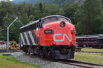 Blick auf die Canadian National FP9A Diesel 6520.