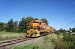 Kanada / Qubec: Eine Gterzug der Quebec Gatineau Railway (QGRY), aufgenommen zwischen Plaisance und Thurso im August 2012.