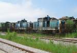 Bei den Lokomotiven 734-031 und 734-109, die am 14.05.2009 im Depot Fushe Kosova/Kosovo Polje abgestellt sind, handelt es sich um die frheren DB-Lokomotiven 260 418 oder 527 bzw.