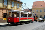 Der historische Tw 8 der Straßenbahn Osijek am 21.05.2009.