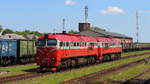 Litauische Diesellok 2M62- 1162 beim umsetzen in Kybartai dem Russisch/Litaunischen Grenzbahnhof.