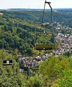 In Vianden gibt es den einzigen 1955 errichteten Sessellift Luxemburgs.