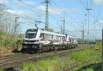 2019 302 und 2019 304 Rail Force One in Emmerich am 10.04.2024, als Lz-Fahrt richtung Rotterdam.