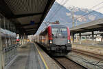 ÖBB 1116 230 erreicht mit dem Railjet 860 nach Frankfurt Hbf den Bahnhof Innsbruck Hbf.