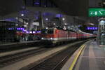BB 1144 028 + 1144 259 mit innofreight-Wagen Richtung Meidling, am 08.08.2022 in Wien Hauptbahnhof.