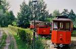 Auf diesen Schienen fuhren und fahren noch Pferdestraßenbahnen, es ist die Lendcanaltramway Klagenfurt.