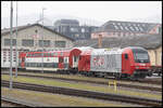 2026 922 und ein Dosto Mittelwagen abgestellt in Graz Köflacher Bahnhof am 1.
