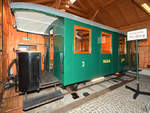 Der Personenwagen C/s 574 ist Teil der kleinen Ausstellung des Museums der Ischler Bahn in Mondsee.