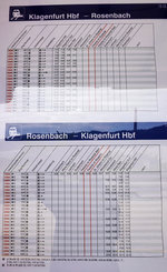 Hier noch ein Überblick auf den Fahrplan der Rosentalbahn.