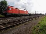 1116 260-1  Europäischer Lokführerschein  mit Gleisbauzug durch Redl-Zipf; 150908