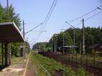 Der Bahnhof Boworiany, liegt 1 km vom Dorf Borowiany entfernt im Wald!