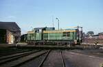 Am 22.09.1976 fährt die SP42-146 auf die Drehscheibe im Depot Malbork/Marienburg 