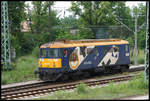 ST43-R013 hat am 31.05.2007 einen Kesselwagen Zug in den Grenzbahnhof Guben gebracht und rangiert nun im Gleisvorfeld.