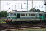 ST43-399 ist hier am 31.5.2007 mit einem Güterzug, der mit zwei ST 43 bespannt wurde, im Grenzbahnhof Guben angekommen.