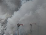 Formsignale im Rauch - eine Impression von der Dampflokparade in Wolsztyn am 27.4.2013