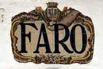 FARO (Distrikt Faro), 12.03.2022, Azulejos (portugiesische Kacheln) als Bahnhofsschild