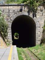 Der Tunnel bei Mirandela ist gerade und nicht besonders lang.