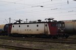 E-Lok 41-0103-5 steht abgestellt im Bahnhof Drobeta Turnu Severin am 29.12.2015.