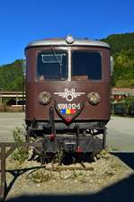 Diese E-Lok Baureihe 1099, ehemals ÖBB steht ausgestellt im Bahnmuseum Viseu de Sus.