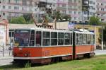 Rumänien / Straßenbahn Braila: KT4D - Wagen 9060 (ehemals Berlin) als Linie 24 zur Fabrica de covoare in der Strada Grigore Alexandrescu.