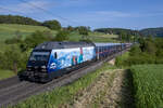 Re 460 078-9 ist mit dem EN 458 bei Hornussen AG unterwegs in Richtung Zürich HB, aufgenommen am 18.05.2023.