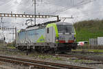 Siemens Vectron 475 410-7 der BLS wird am 18.03.2024 in der Abstellanlage beim Bahnhof Pratteln abgestellt.